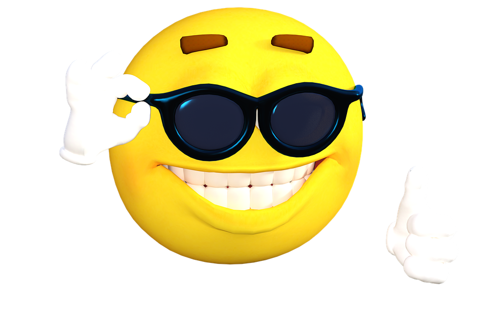 3D Emoji Download Png Image (white, black, yellow)