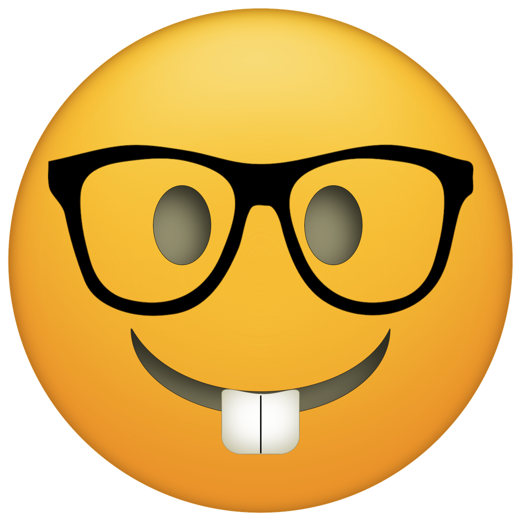 3D Emoji Png Image (orange, black)