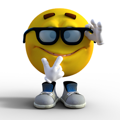 3D Emoji Png Isolated Image (white, black)