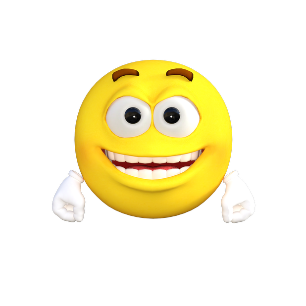 3D Emoji Transparent Png (white, black, yellow)