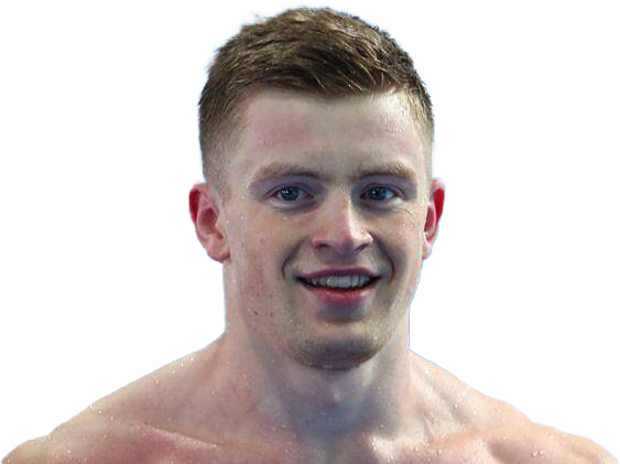 Adam Peaty Olympic Player Transparent Background (white, silver, gray)