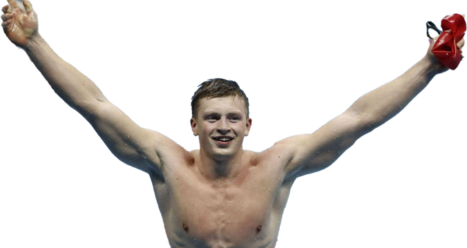 Adam Peaty Olympic Player Transparent Png (black, gray, indigo)