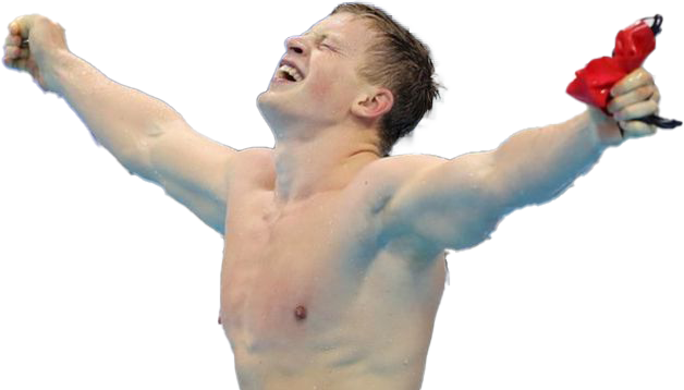 Adam Peaty Png File (white, silver)