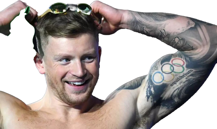 Adam Peaty Png Image (pink, black, silver)