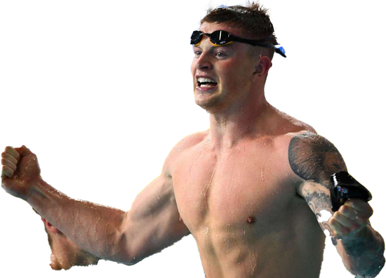 Adam Peaty Png Photo (salmon, black, pink, indigo)