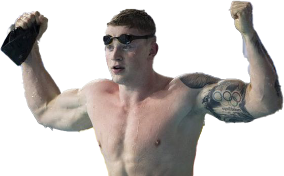 Adam Peaty Png Photos (white, silver, gray)