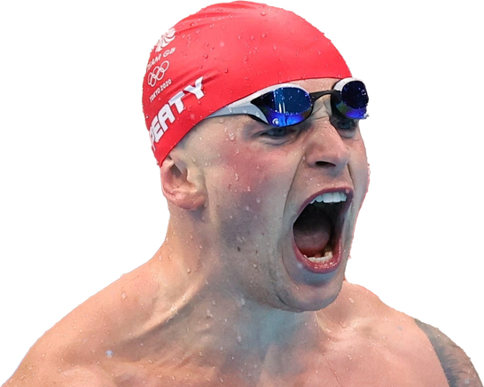 Adam Peaty Png Pic (salmon, black)