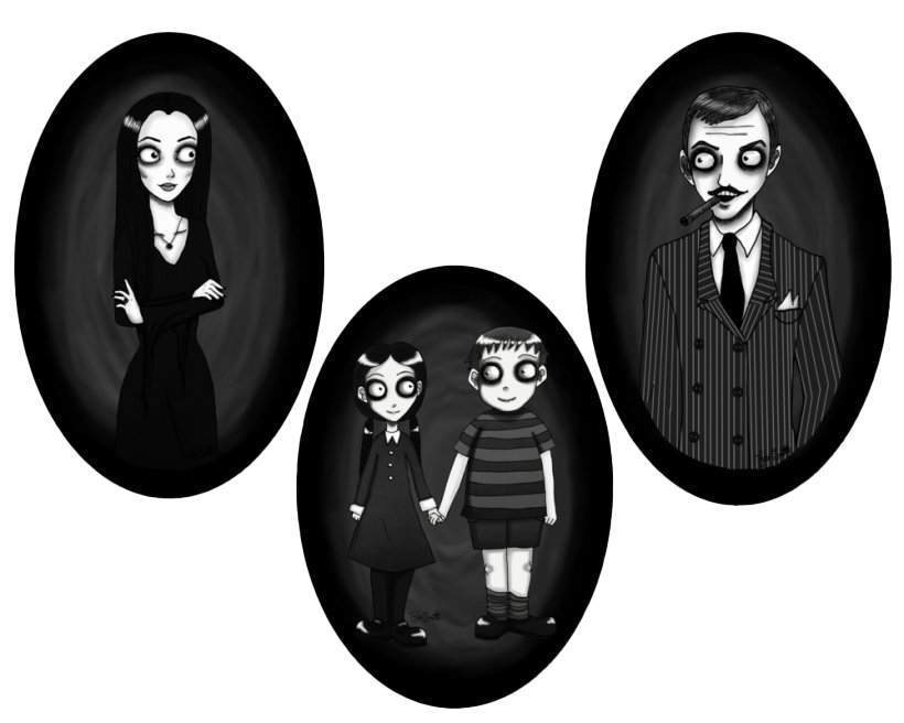 Addams Family Png Images (black, white)