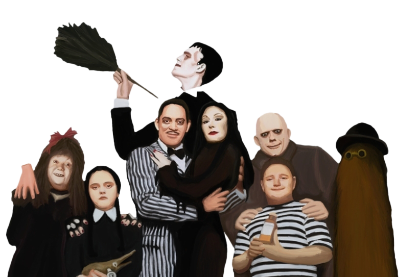 Addams Family Png Photo (black, white)