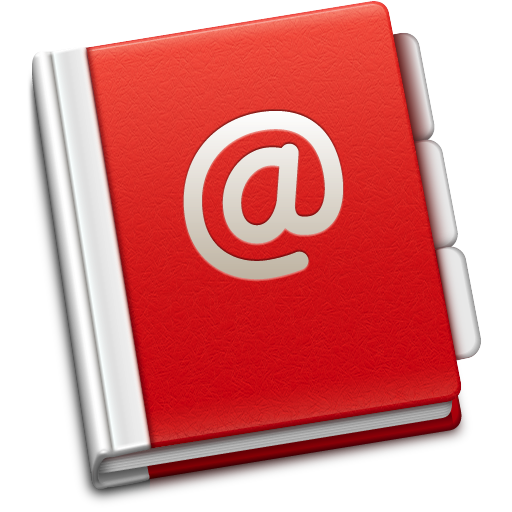 Address Book Png Transparent (black, red)