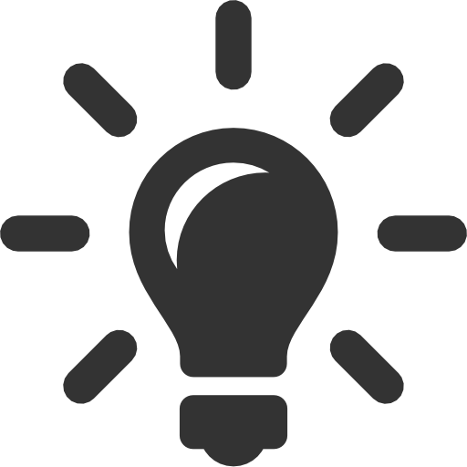 Ideabulb Idea Free Png Icon Download (black)