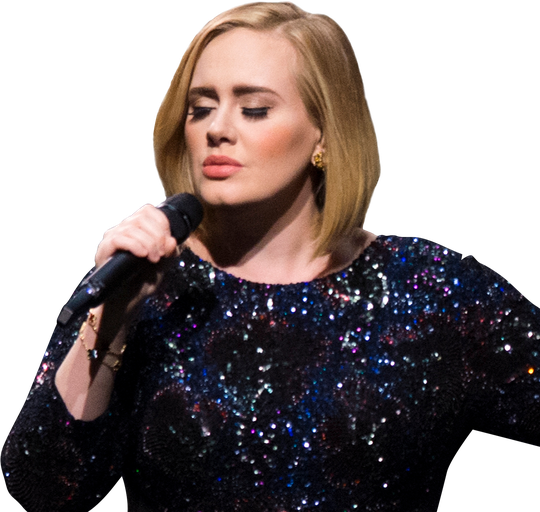 Adele Transparent Background (black)