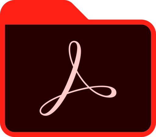 Adobe Acrobat Folder Icon Free Png Icon Download (red, maroon, black)