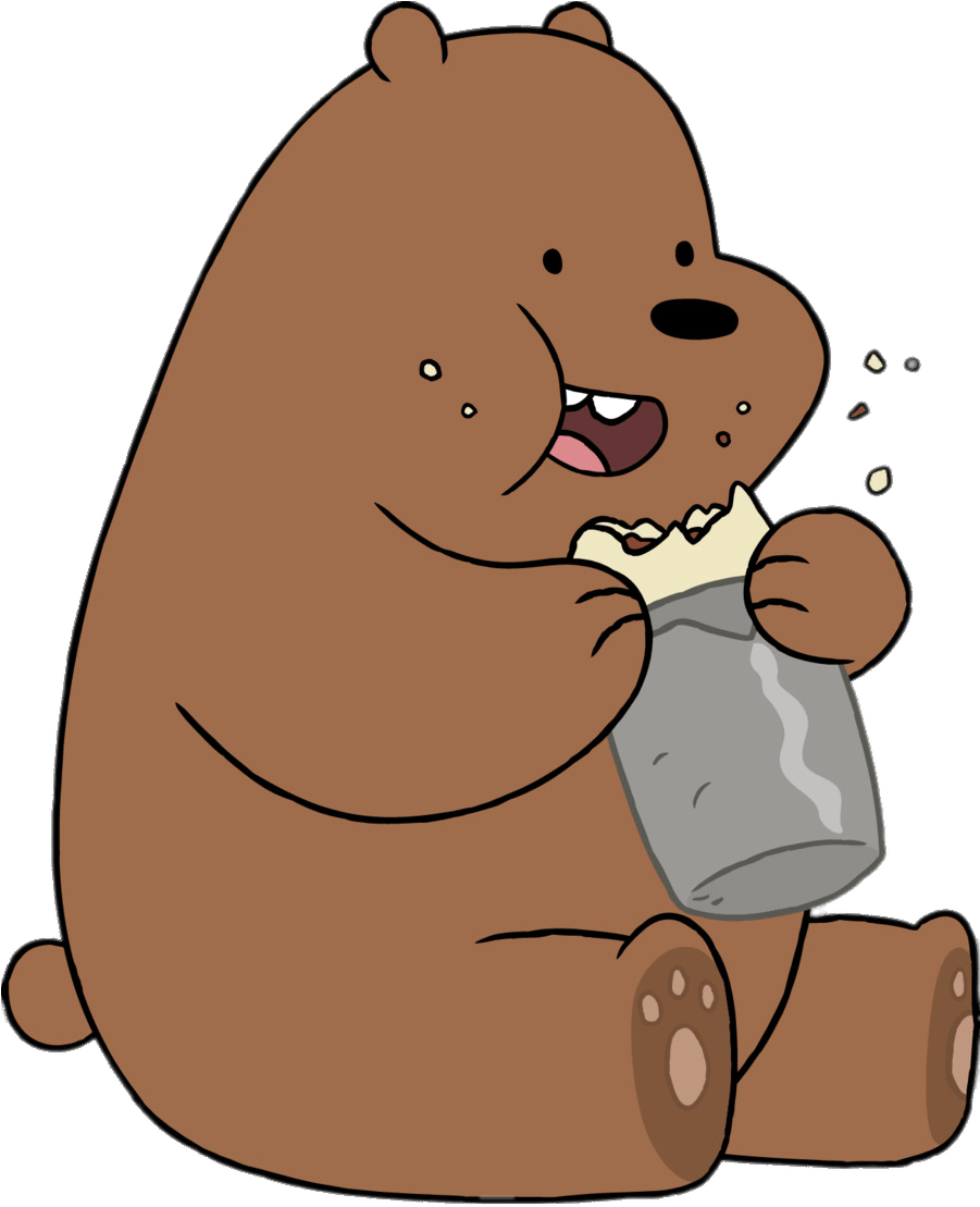 We Bare Bears Png File (black, gray)