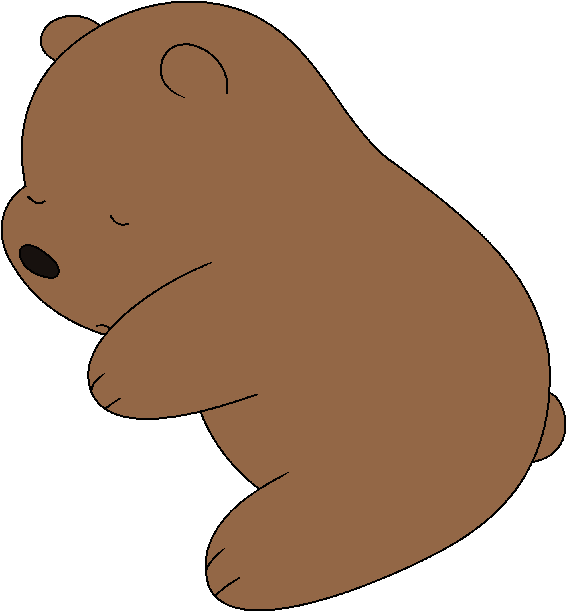 We Bare Bears Png Free Download (black, gray)