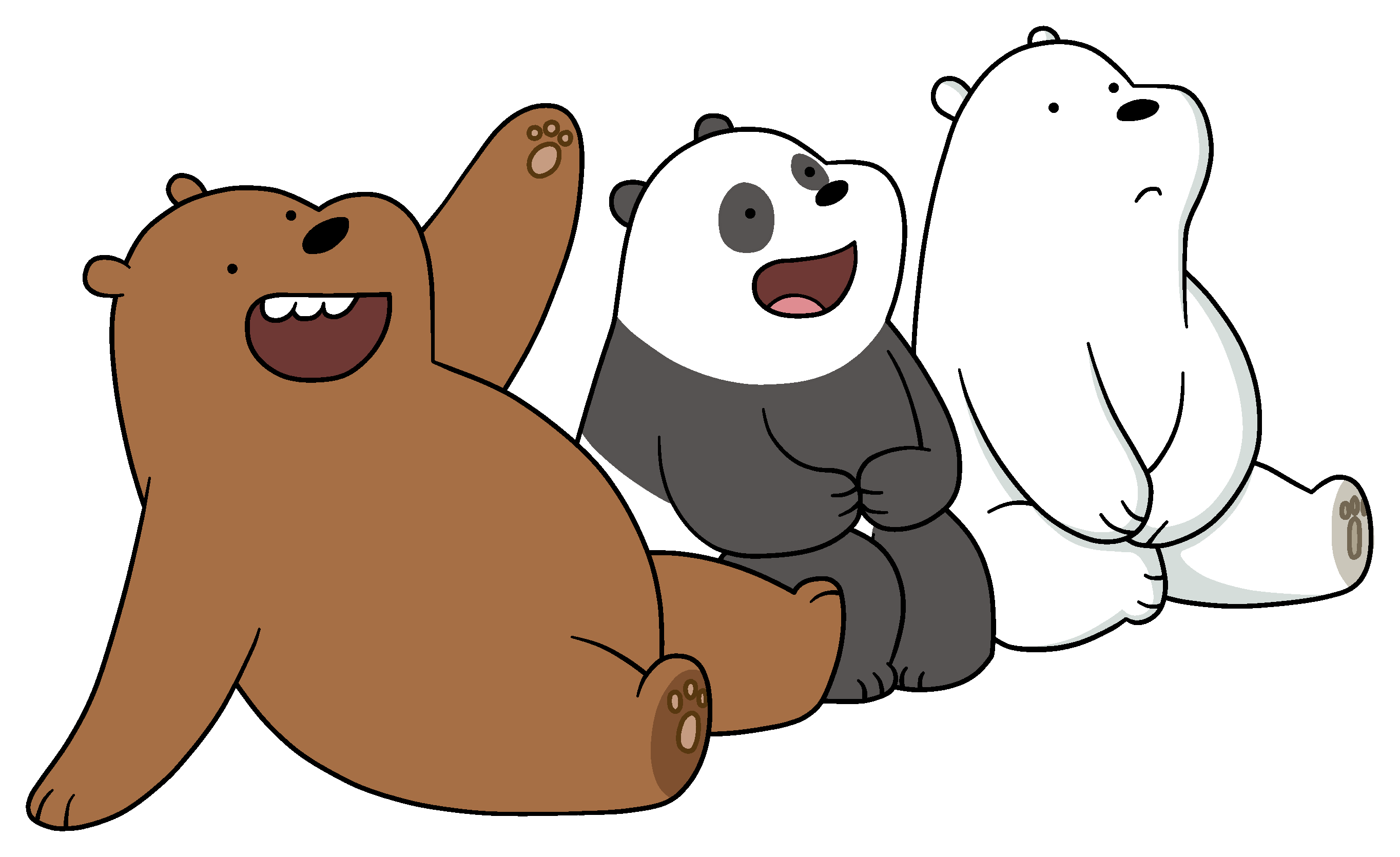 We Bare Bears Png Hd Isolated (gray, chocolate, white)