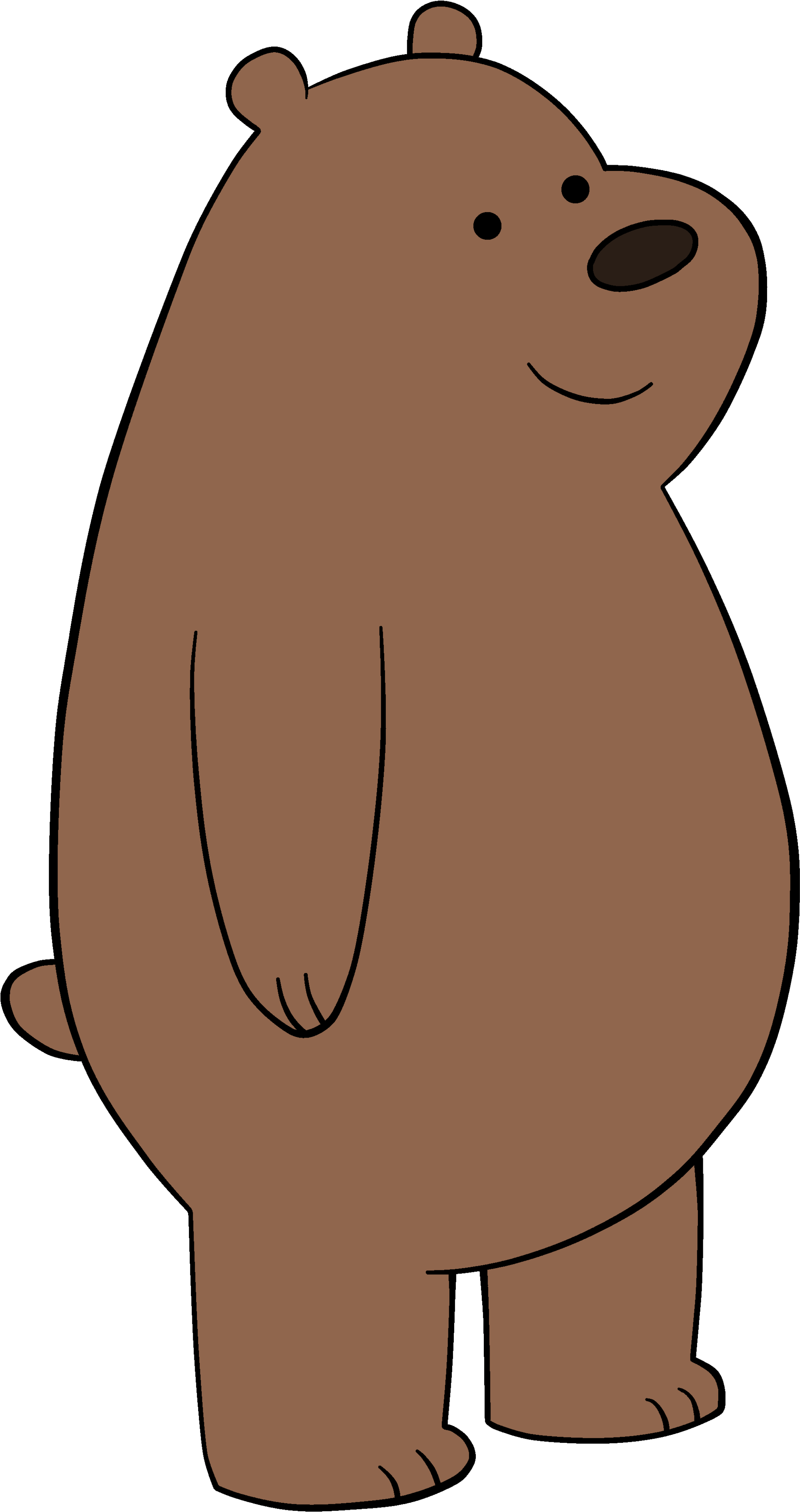 We Bare Bears Png Isolated Photo (black, gray)