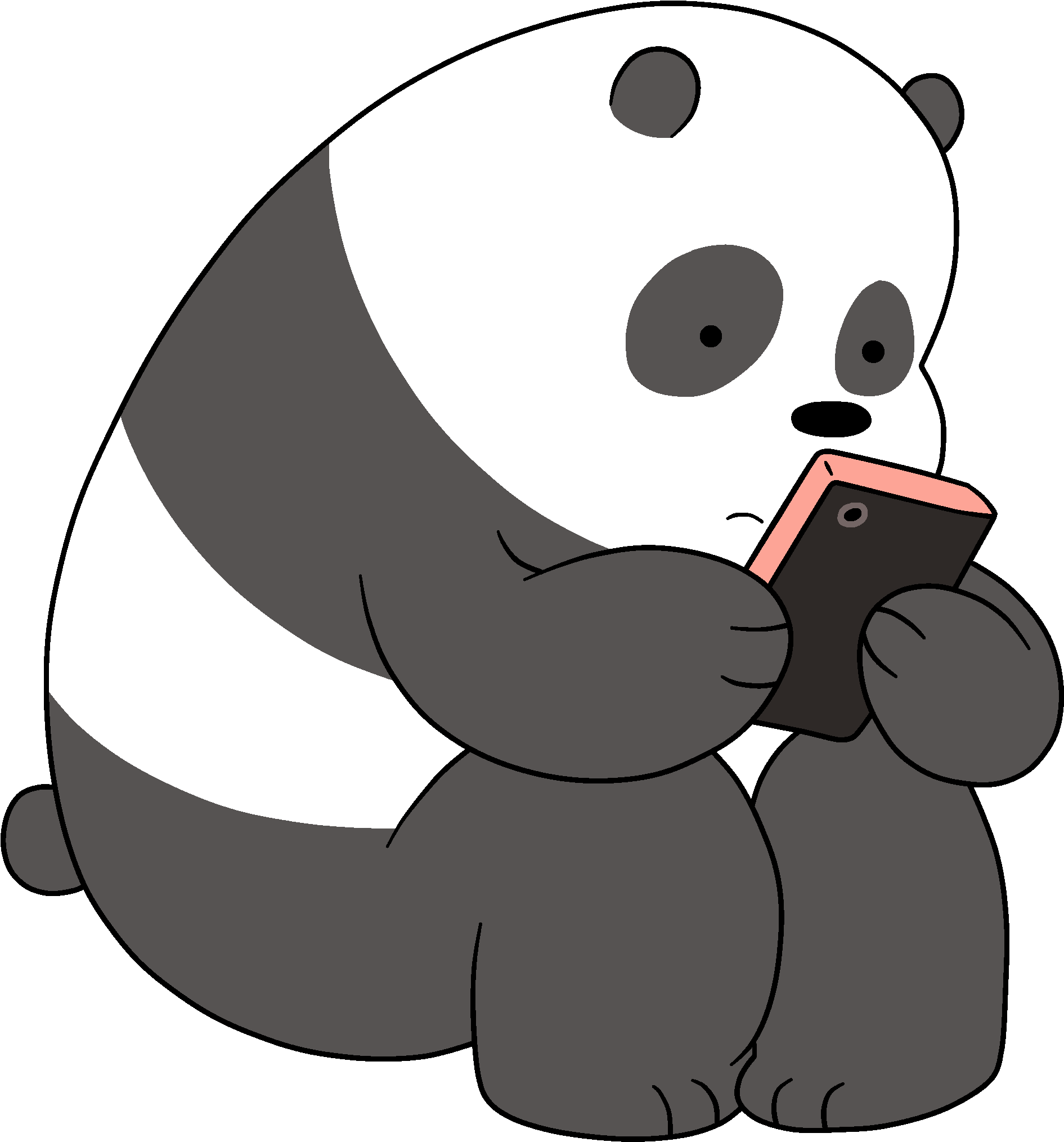 We Bare Bears Png Photo (black, gray, white)