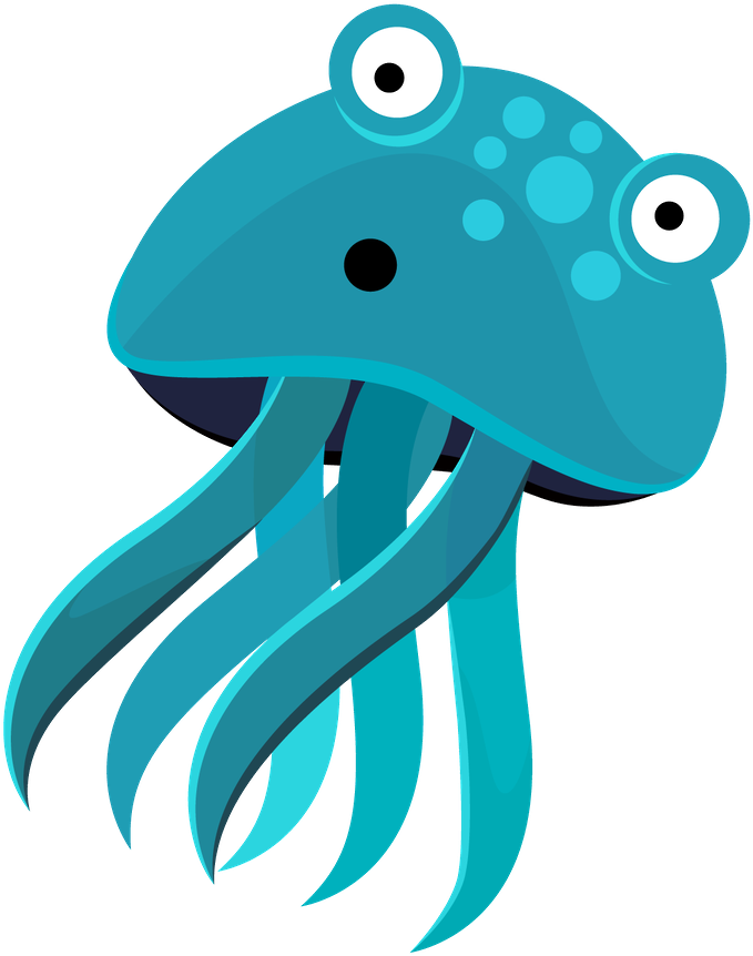 Sea Animal Png Image (black, white, teal)