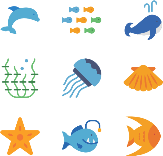 Sea Animal Png Isolated File (black, orange, chocolate, teal, gray)