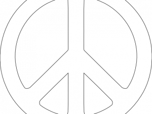 Peace Symbol Free Download Png 300X225 (black, lavender, white)