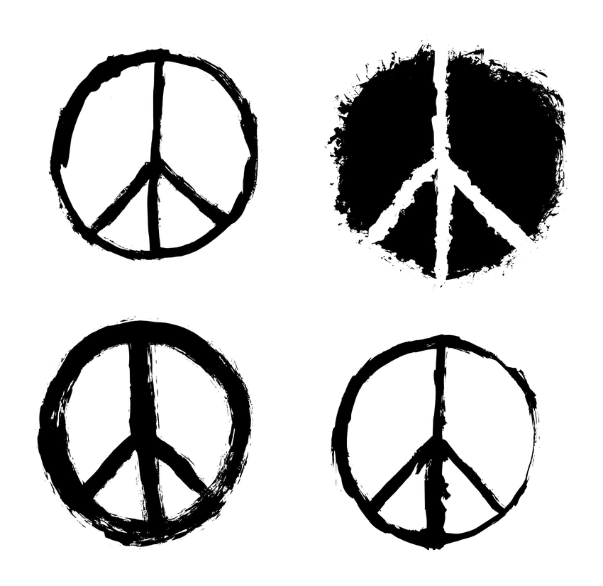 Peace Symbol Transparent Png (black)