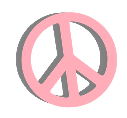 Peace Transparent Background (black, pink, gray)