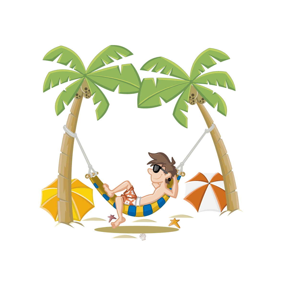 Beach Cartoon Png File (white, gray)