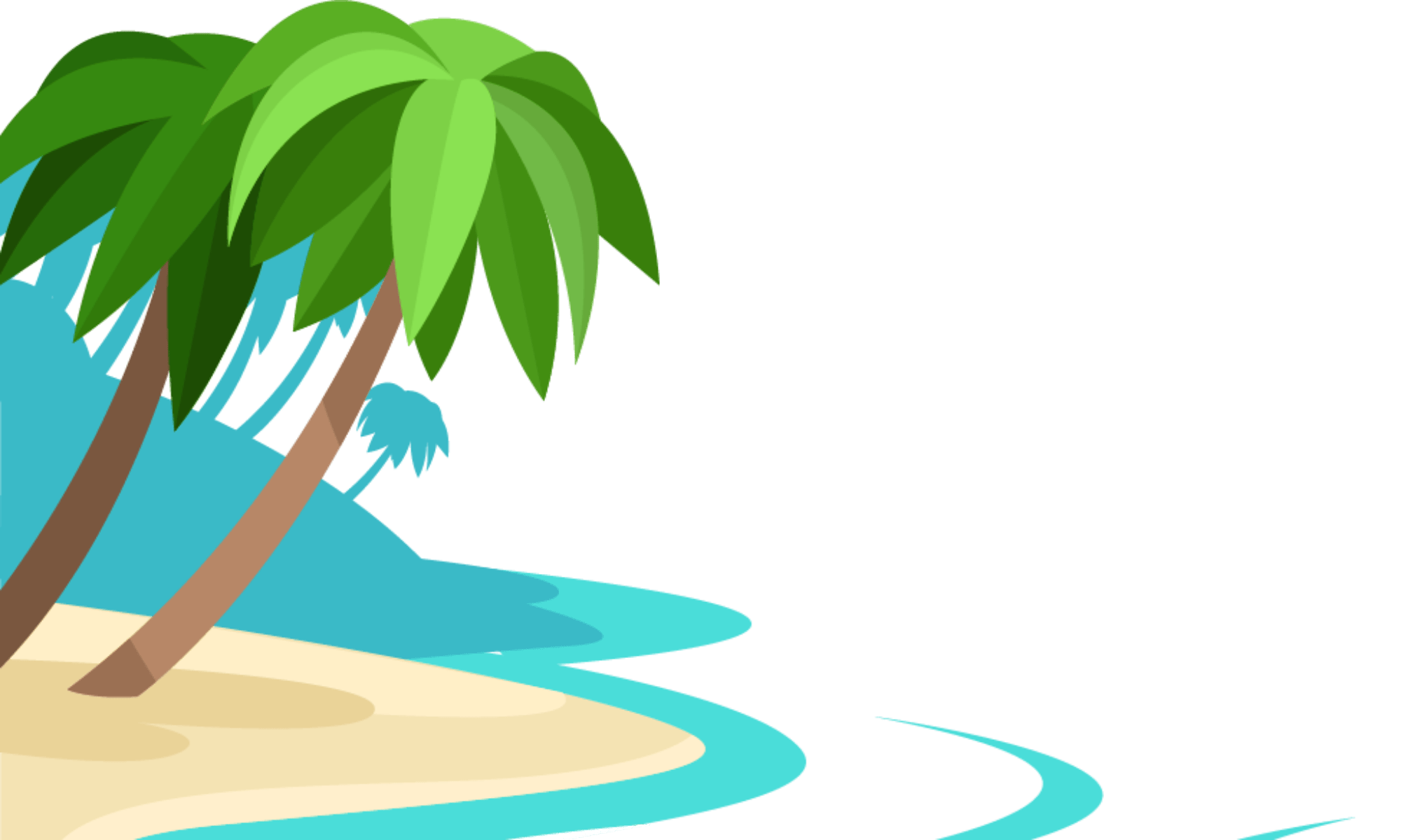 Beach Cartoon Png Isolated Hd (pink, beige, greenish blue, green, gray)