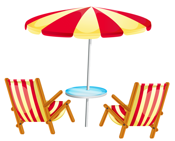 Beach Transparent Background (beige, black, red)