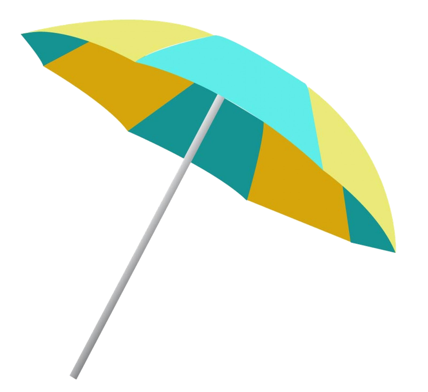 Beach Umbrella Png Transparent Hd Photo (teal, orange, silver, mint, black)