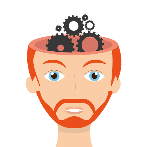 Head Brain Gears Transparent Png (pink, chocolate, indigo, black, salmon)