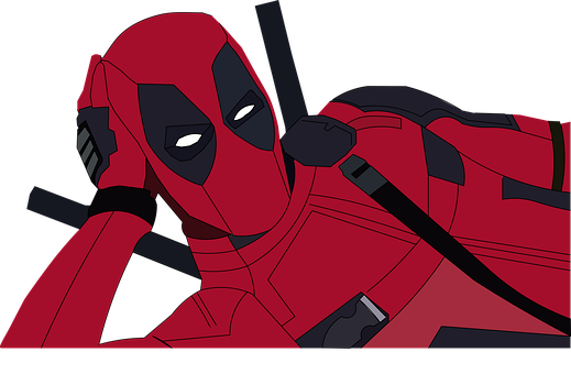 Dead Pool Png Image (black, maroon)