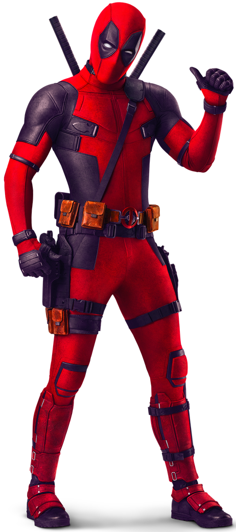 Dead Pool Png Photo (black, maroon, red)