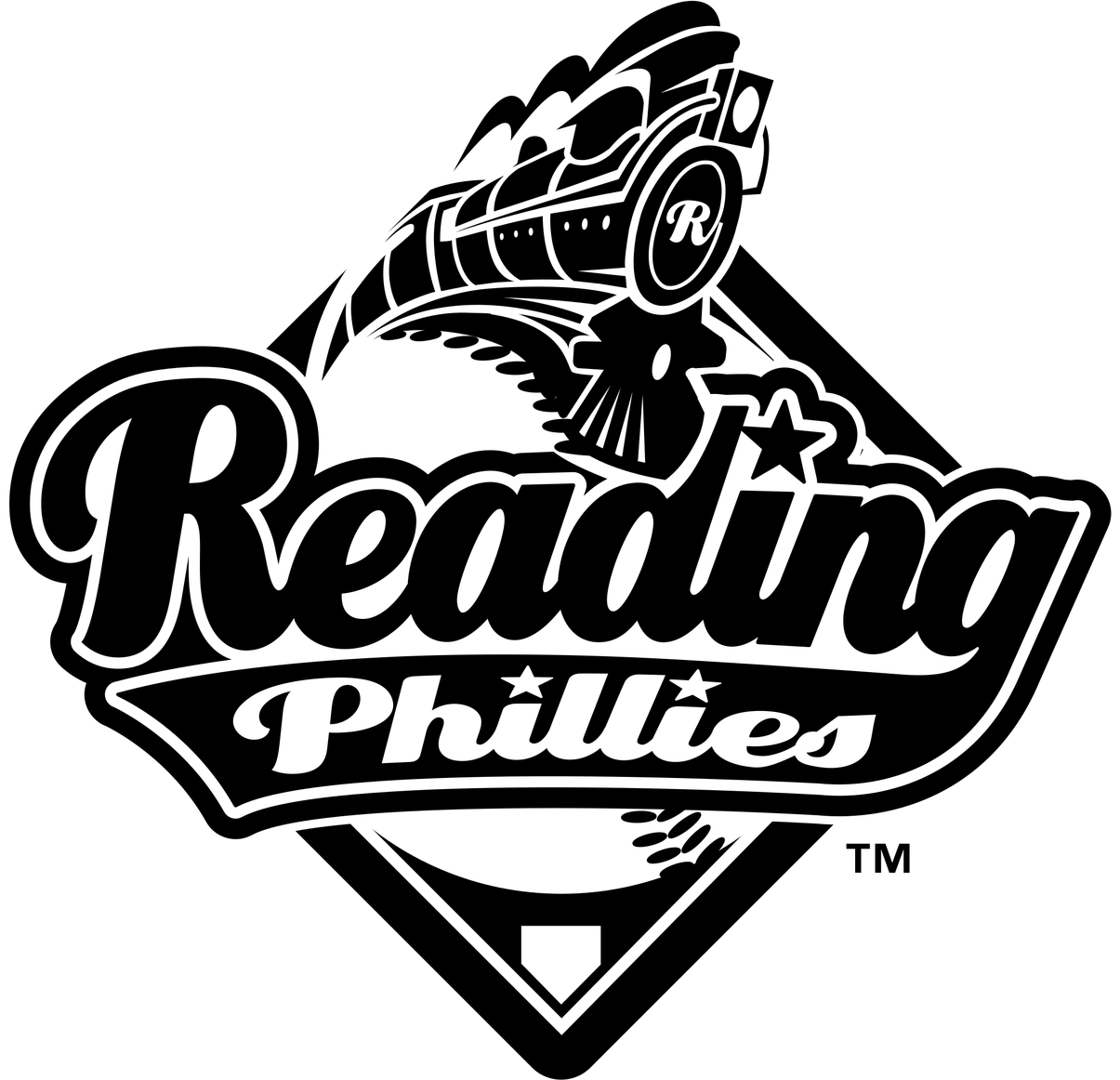 Reading Fightin Phils Png Image (silver, black, white)