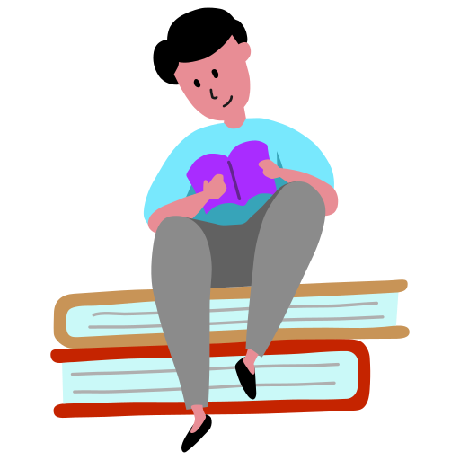 Reading Books Icon Free Nobackground Png Icon Download (salmon, purplish red, mint, black, gray)