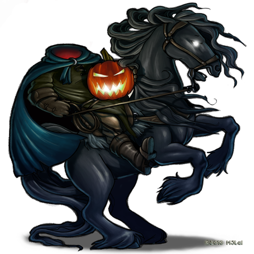 Headless Horseman Png Transparent Image (black)