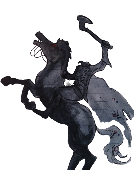 Headless Horseman Transparent Png (black)