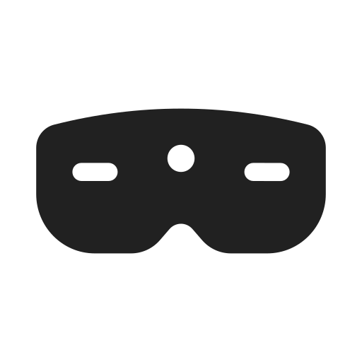 Headset Vr Filled Icon Free Nobackground Png Icon Download (black)