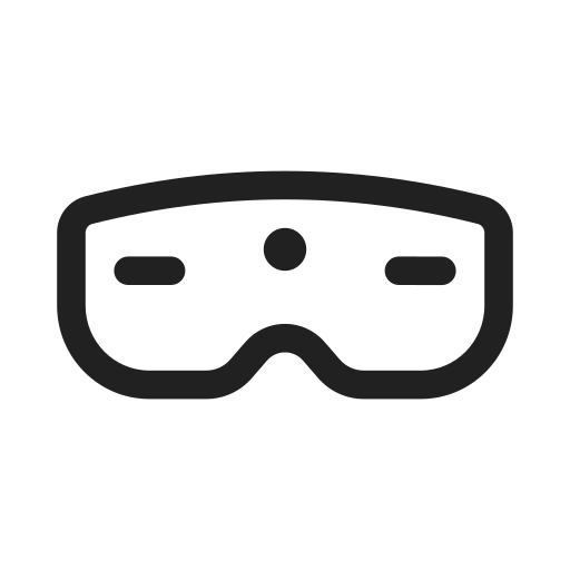 Headset Vr Regular Icon Free Nobackground Png Icon Download (black)