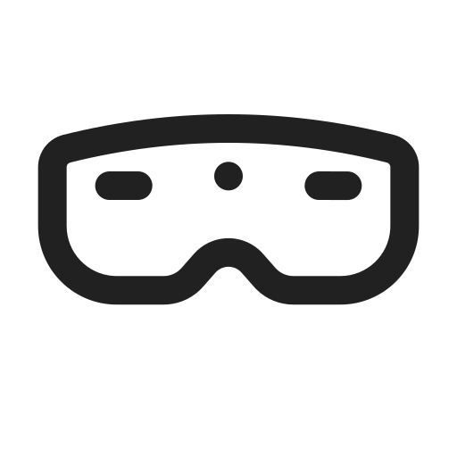 Headset Vr Regular Icon Free Transparent Png Icon Download (black)