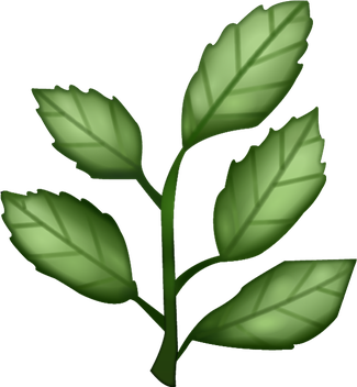 Leaf Herbs Transparent Png (black)