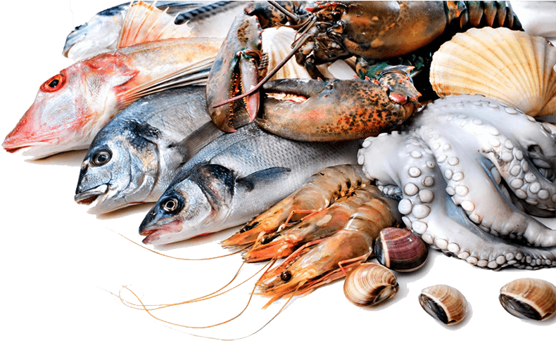 Seafood Download Png Image (black, pink, lavender, white)