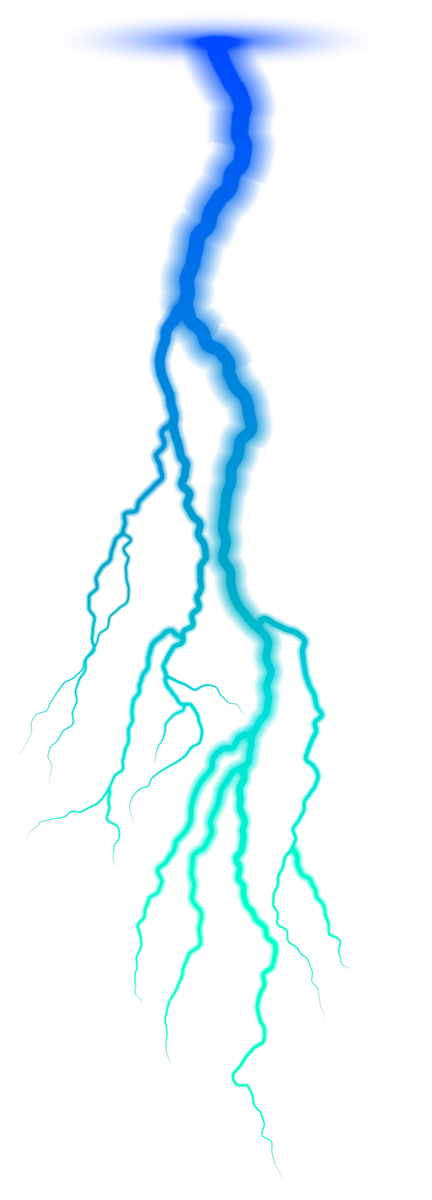 Realistic Lightning Png Isolated Image (gray, blue)