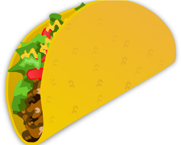 Healthy Fish Taco Png Clipart (black, gold, orange)