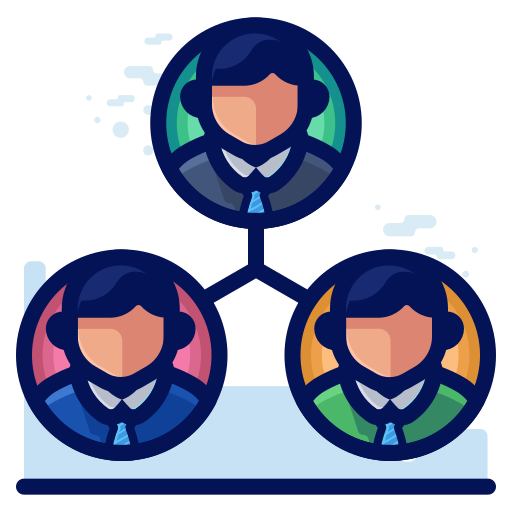 Team Group People Management Business Work Employees Icon Free Transparent Png Icon Download (salmon, navy, black, gray, lavender)