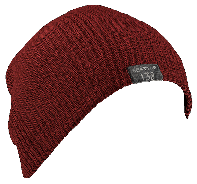 Beanie Cap Png File (black, maroon)