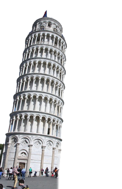 Leaning Tower Of Pisa Background Png (gray, silver, black)