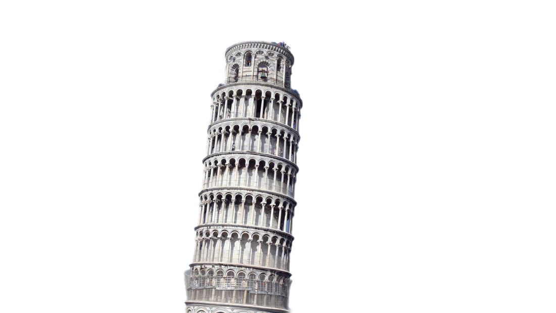 Leaning Tower Of Pisa Png File (white, silver, lavender, gray)