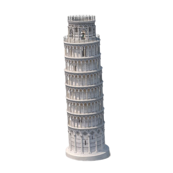 Leaning Tower Of Pisa Png Photo (white, lavender, gray, silver)